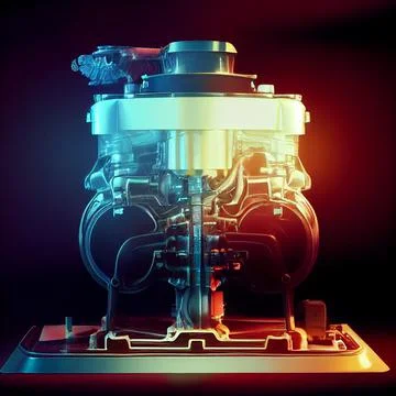 Vivid pattern of the internal combustion engine 스톡 일러스트