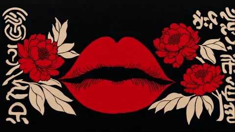 Vivid pattern with powder kits, eye shadows, and eyeliners Video stock 308057717