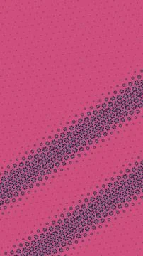 A vivid pink field features two diagonal bands of expanding geometric dots,.. 스톡 일러스트