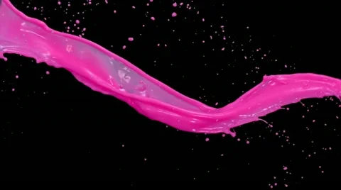 Vivid pink liquid splash, Slow Motion Stock Footage 10878901