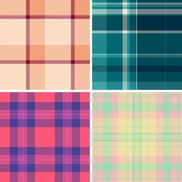 Vivid plaid pattern created children apparel. Cheerful tartan colors energi.. Stock Illustration