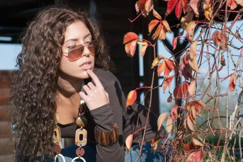 Vivid portrait from a sexy lady Foto stock