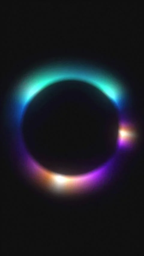 Vivid Psychedelic Prism Gradient Ring Stock Footage 340454150