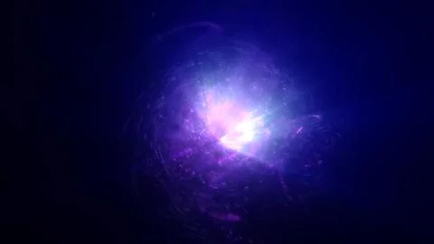 A vivid purple sphere of light radiates from the center, creating a captiva.. Stock Illustration