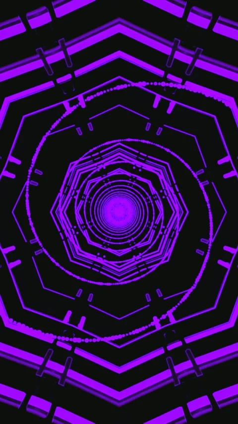 Vivid purple tunnel video loop for digital backgrounds and screensavers Stock Footage 321563311
