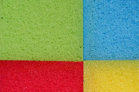 Vivid Quadrant Foam Pattern. Closeup Of Vibrant Foam With Distinct Colors Stock Photos