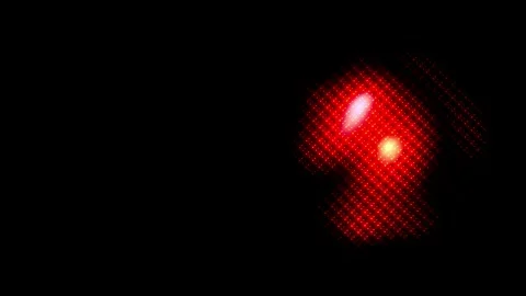 Vivid Red Holographic Data Grid Loop - Tech Innovation Background 4K Stock Footage 347753993