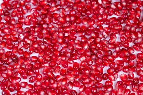 Vivid red mosaic. Red arils arranged in glossy mosaic pattern representing .. 库存照片