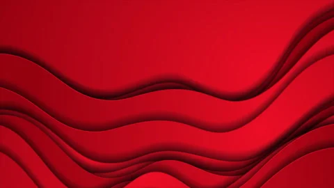 Vivid red waves minimal abstract elegant paper motion background Stock Footage 271234912