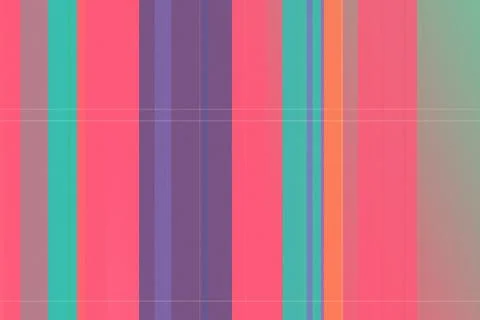Vivid retro plaid pattern with soft pink, teal, purple, and orange vertical.. Stock Illustration