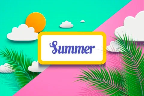 Vivid summer design Stock Illustration