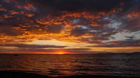 Vivid Sunset clouds Stock Footage 88844722