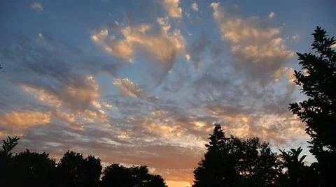 Vivid Sunset Clouds Timelapse Stock Footage 11790861