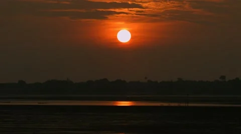 Vivid Sunset in Indonesia Stock Footage 55455772