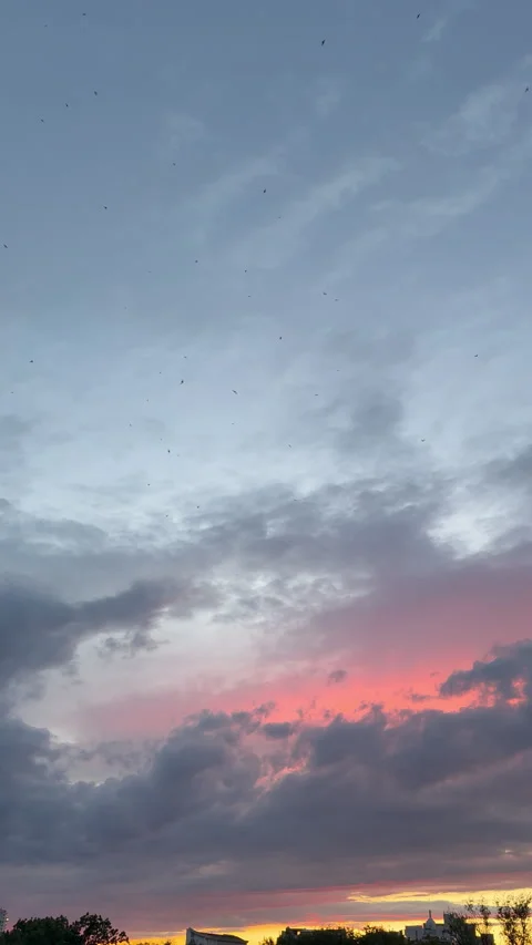 Vivid sunset sky Stock Footage 339305383