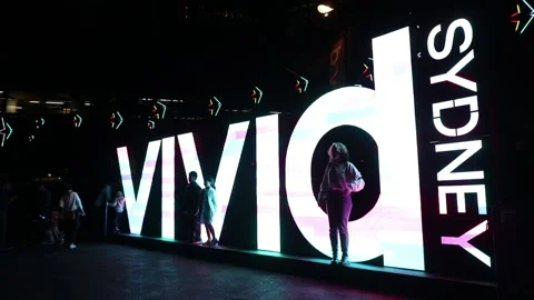 Vivid Sydney 2022 Stock Footage 195684076