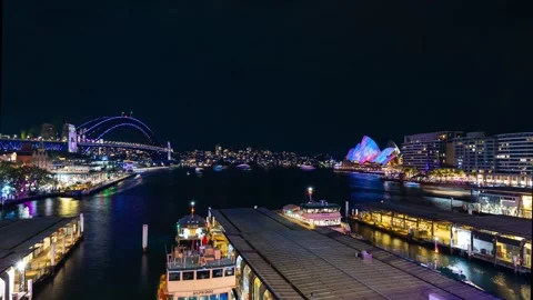 Vivid Sydney timelapse Stock Footage 310946818