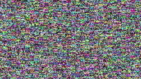 A Vivid Tapestry of Colors: Composite Scene of Diverse Images Blending into.. Stock Footage 309653412