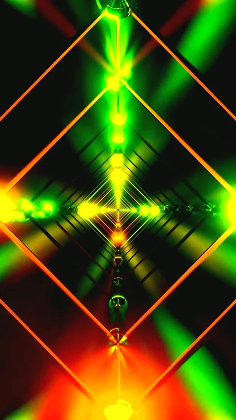 Vivid tunnel with dynamic lights creating a seamless visual experience for .. Vídeo Stock 321566657