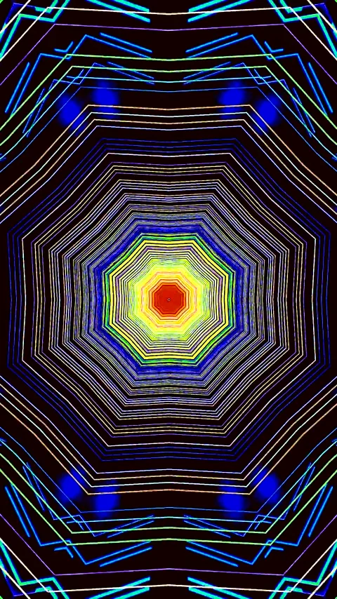 Vivid tunnel video loop creates a mesmerizing digital screensaver experienc.. Stock Footage 321263000