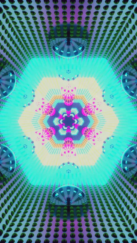 Vivid tunnel video loop with dynamic colors and patterns engaging viewers i.. Stock Footage 321570202