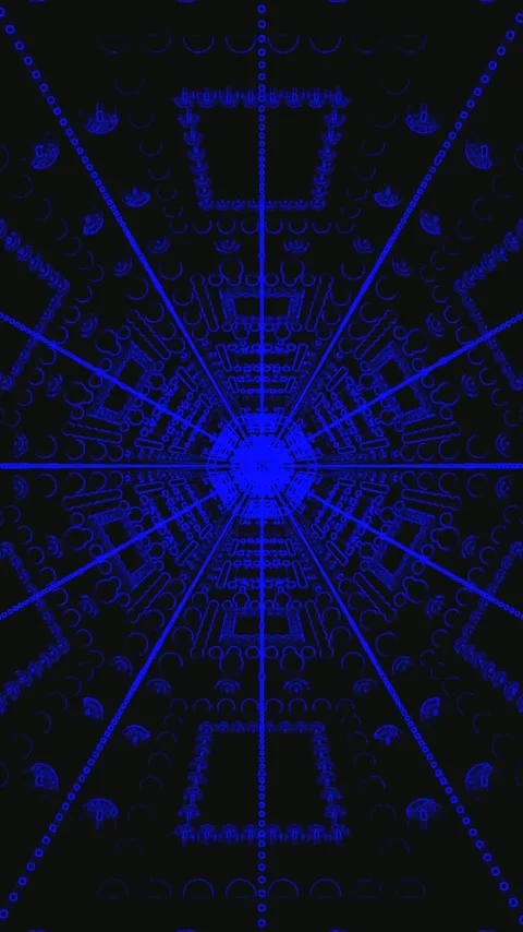 Vivid tunnel video loop screensaver with seamless motion and vibrant blue c.. Stock Footage 321573981