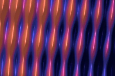 Vivid vertical waves blend orange, blue, and magenta into a flowing abstrac.. Stock Illustration