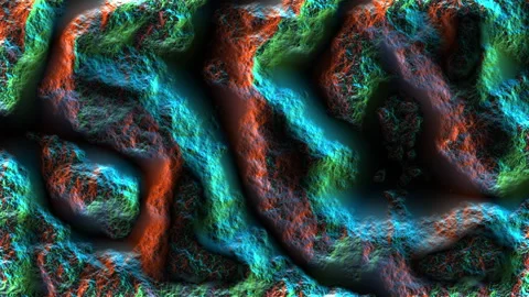 Vivid waves. Abstract colorful texture Stock Footage 277163538
