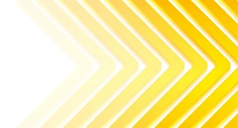 Vivid yellow minimal arrows elements abstract geometric background Stock Illustration