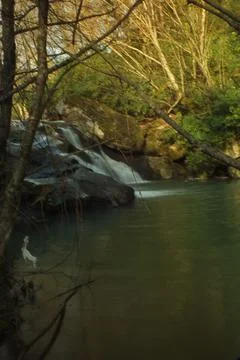 The viwe of the waterfall Stock Photos