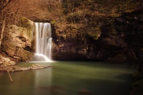 The viwe of the waterfall Stock Photos