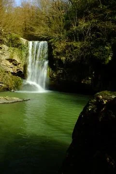 The viwe of the waterfall Stock Photos