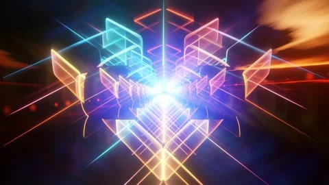 Vj 3d render cinematic background, futuristic enless loop Stock Footage 273316776