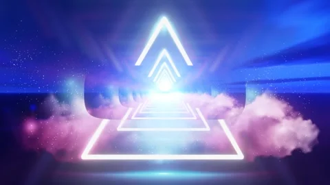 Vj 3d render cinematic background, futuristic enless loop Stock Footage 273317450