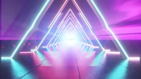 Vj 3d render cinematic background, futuristic enless loop Stock Footage 273317891