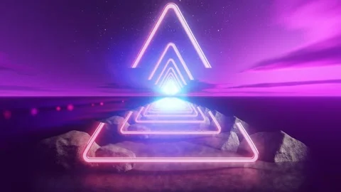 Vj 3d render cinematic background, futuristic enless loop Stock Footage 273318006