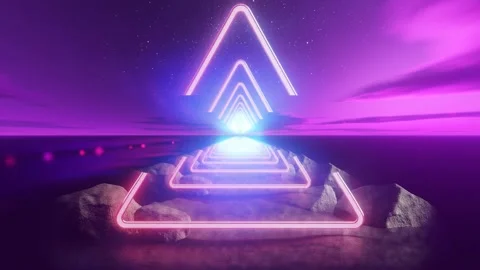 Vj 3d render cinematic background, futuristic enless loop Stock Footage 273319622