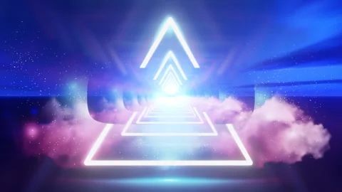 Vj 3d render cinematic background, futuristic enless loop Stock Footage 273319831