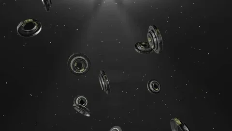 VJ 3D Tech Hood Lights NS Stock Footage 80949013