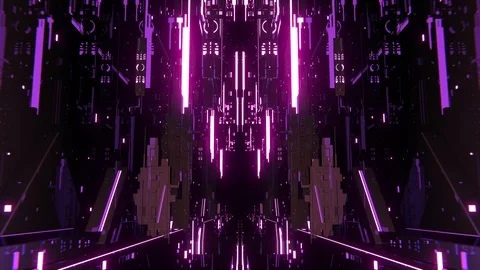 VJ 3D Techno Space Stock Footage 118678554