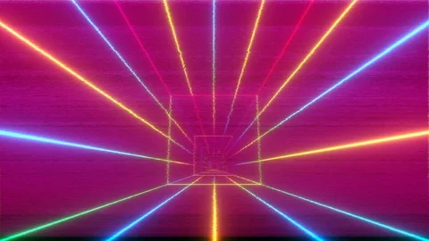 VJ 80's Space Tunnel Stock Footage 109621795