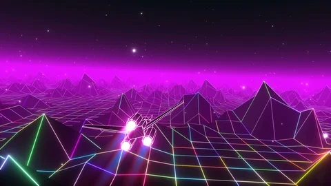 VJ 80's Spaceship Stock Footage 108464071