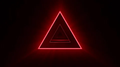 VJ Abstract Red Triangle Neon laser light Stock Footage 241385731
