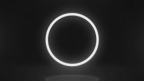 VJ Abstract White Circle Neon laser light Stock Footage 241386476