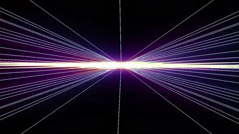 VJ Abstract Wireframe Looping Tunnel Visuals - epic shiny scifi background 스톡 동영상 202303531