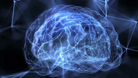 Vj Artificial Intelligence Brain 4k Stock Footage 145837127