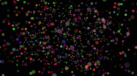 VJ Background flying colored polygons 4K Stock Footage 44893451