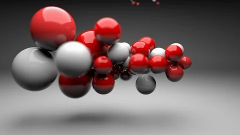 VJ background. Loop video. Abstract spheres and crystals react on waveform  Video stock 123795574