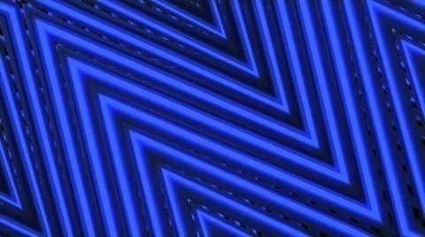 VJ Blue neon background with angled arrows. 3d rendering Stock Illustration