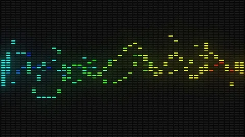 VJ BPM Audio Equalizer Pulse Stock Footage 80846769